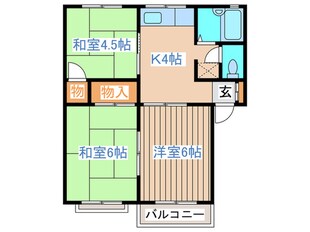 エクセレント中柵第２の物件間取画像